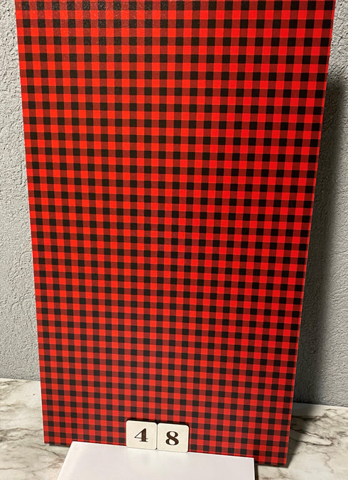 0048 - Red & Black Plaid (Small)